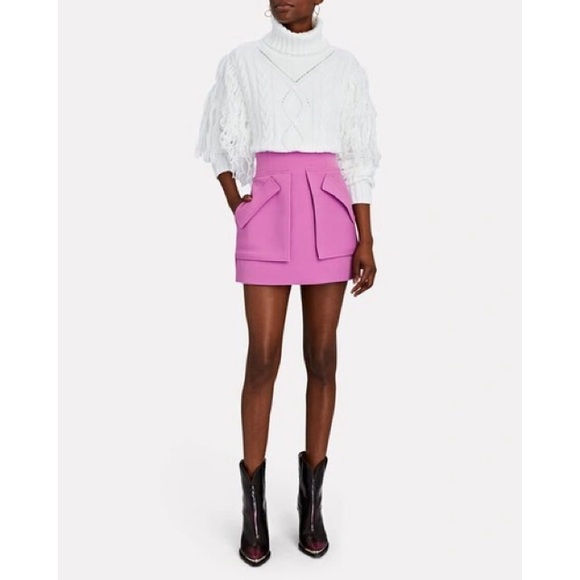 Ronny Kobo Maram Fringed Cableknit Turtleneck Sweater Women’s XL - Picture 5 of 11